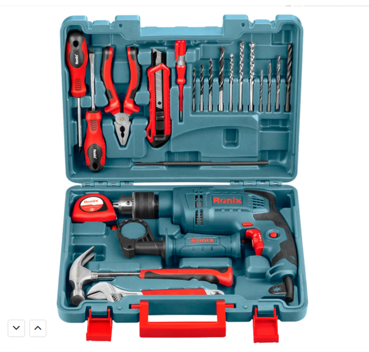 کیت 21 عددی دریل چکشی 650 وات رونیکس RS-0001