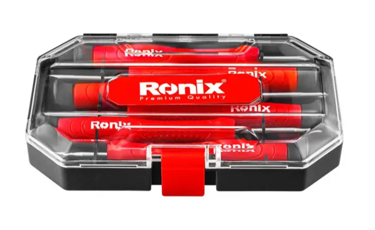 ست 6 عددی پیچ گوشتی ساعتی دسته پلاستیکی مدل RH-2712