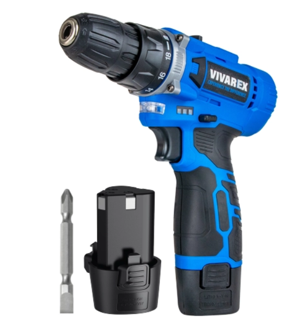 دریل شارژی VR1215V-2B ظرفیت ۱۲ ولت با ۲ باتری اتوماتیک - ویوارکس