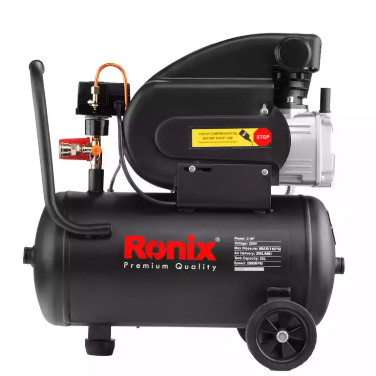کمپرسور باد 25 لیتری روغنی مدل RC-2510 - رونیکس